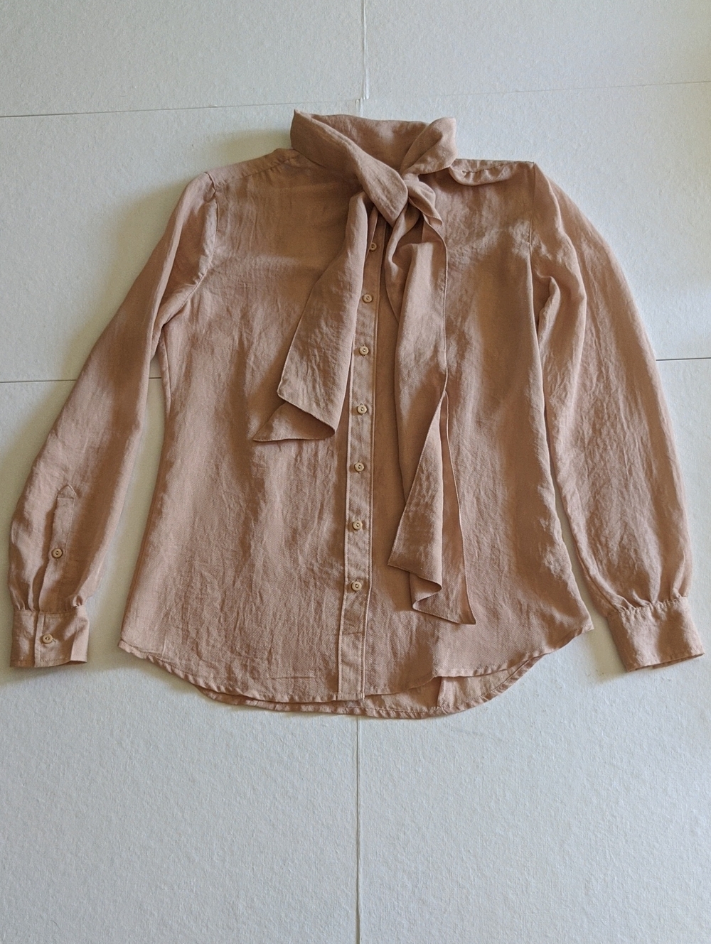 Gap Tie-Neck Blouse in Dusty Rose - Sz Small